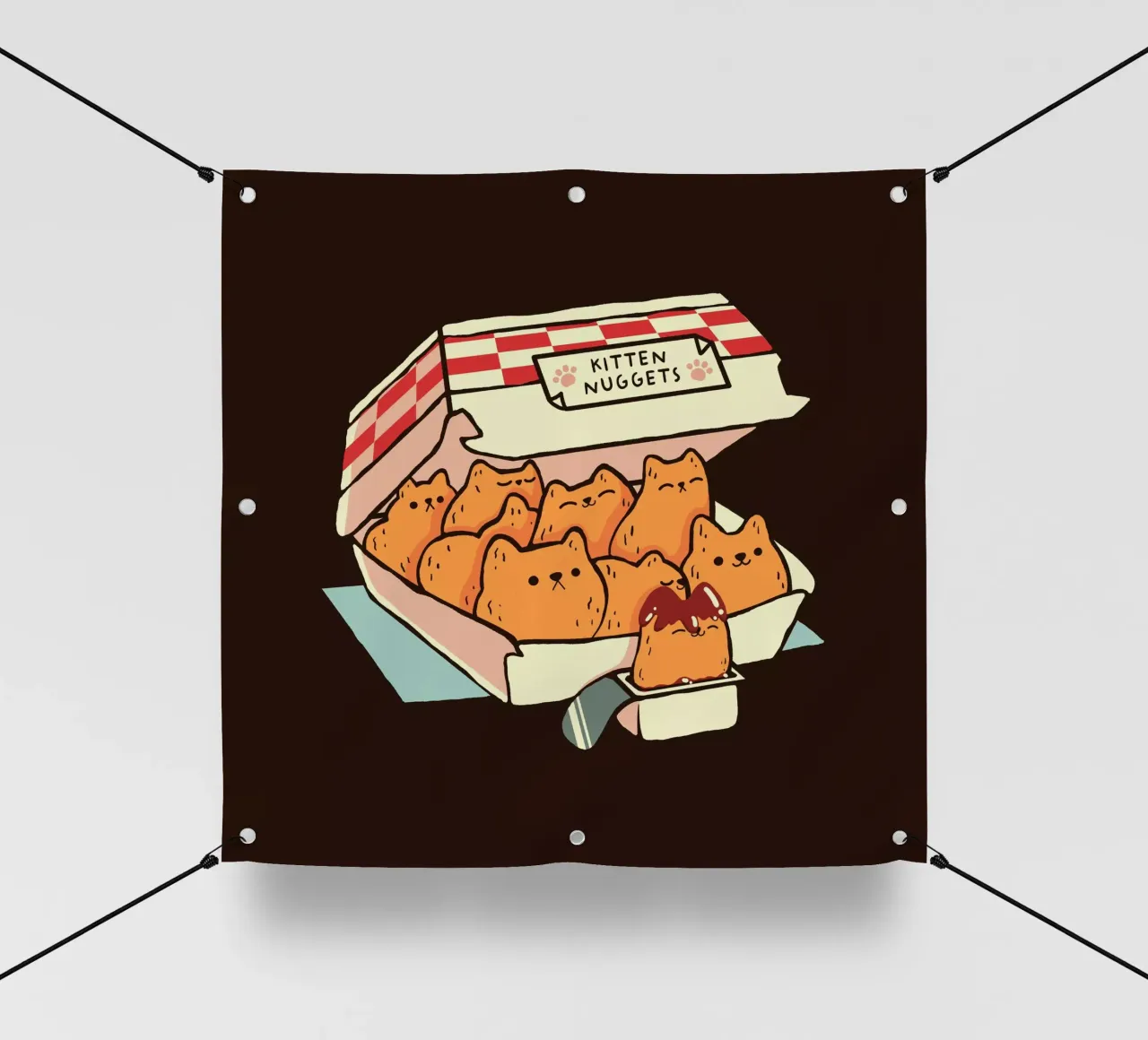 Kitten Nuggets Fast Food Cat telo in pvc da Tobe Fonseca