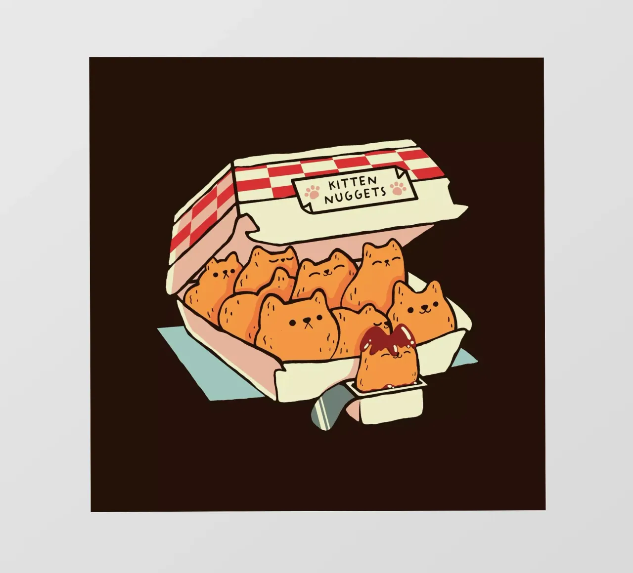 Kitten Nuggets Fast Food Cat telo in pvc da Tobe Fonseca