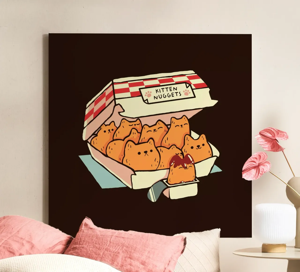 Kitten Nuggets Fast Food Cat canvas by Tobe Fonseca