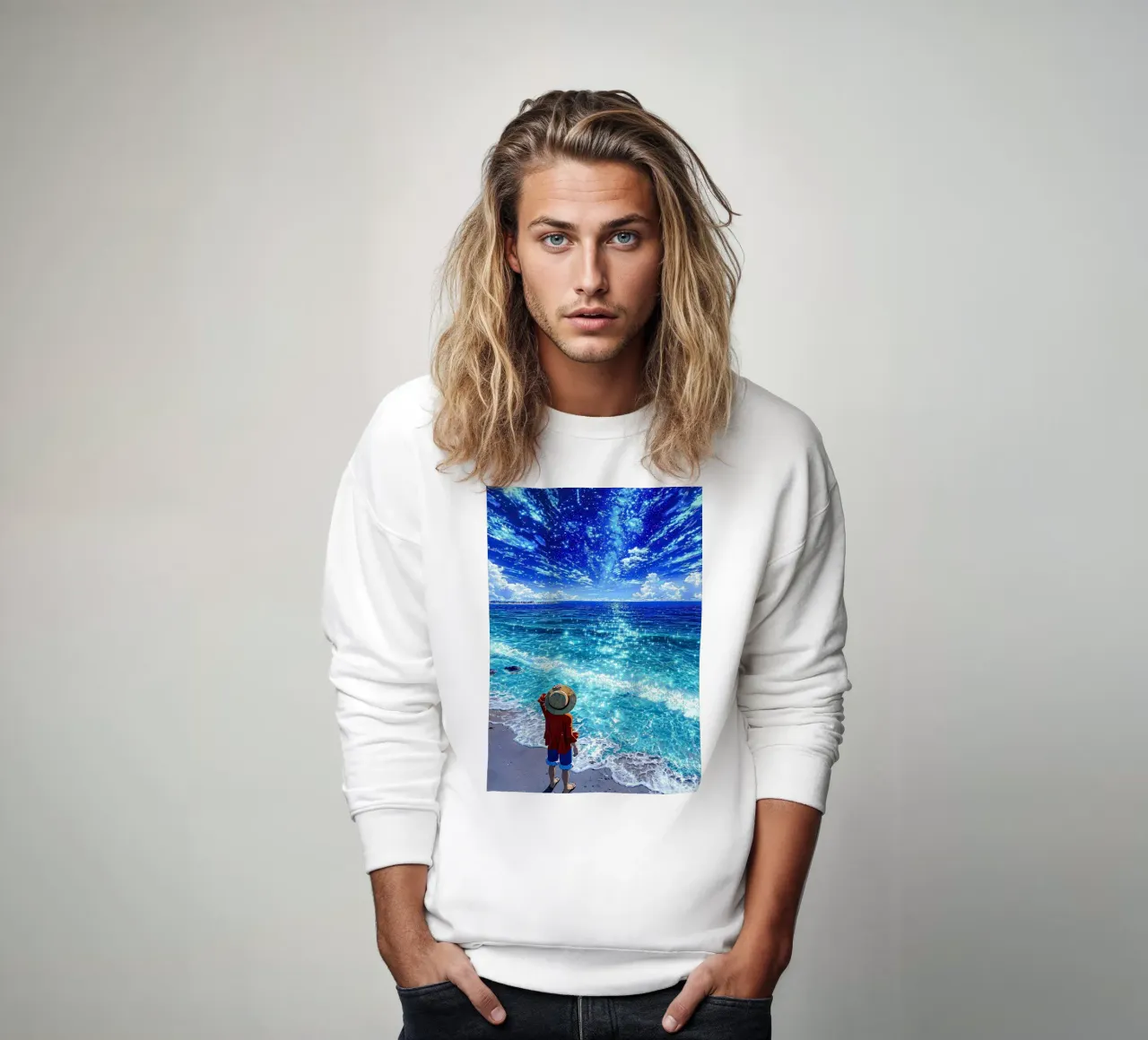 Luffy one piece Sweatshirt von posterindo