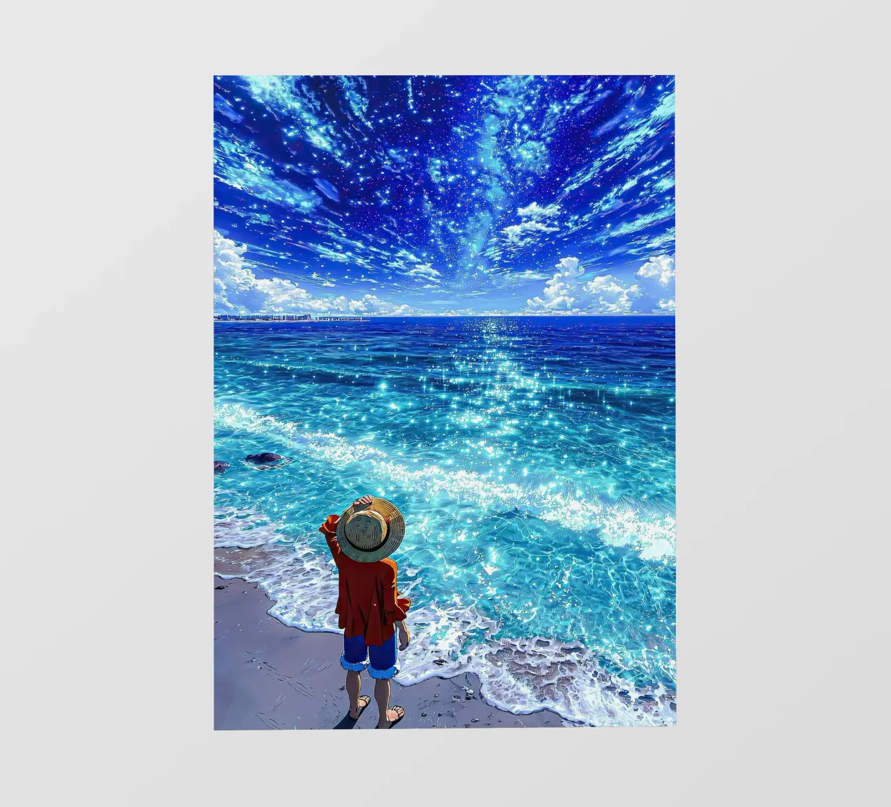 Luffy one piece telo in pvc da posterindo