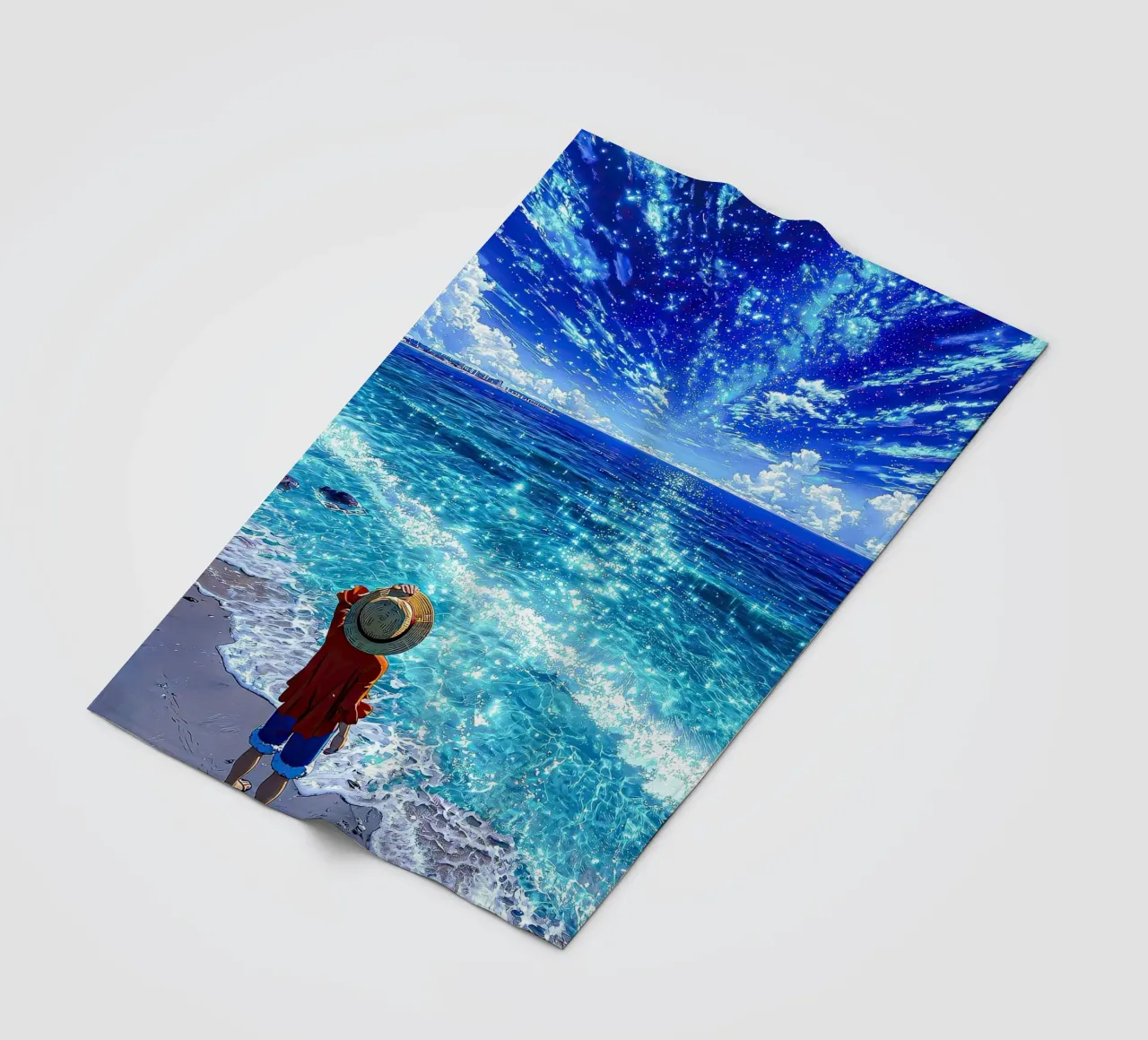 Luffy one piece Fleecedecke von posterindo