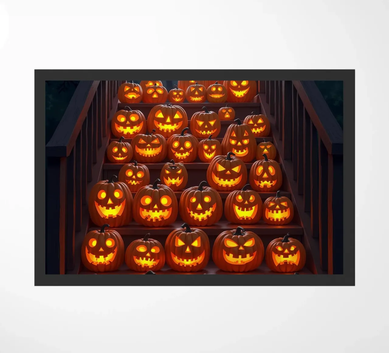 Halloween_zucche sulle scale_3 zerbino da Fantasie & Mystikwelten by LK