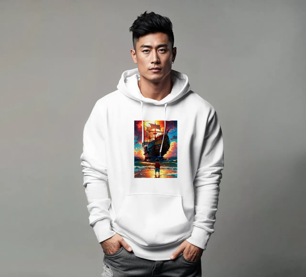 UN PEZZO felpa con cappuccio da posterindo