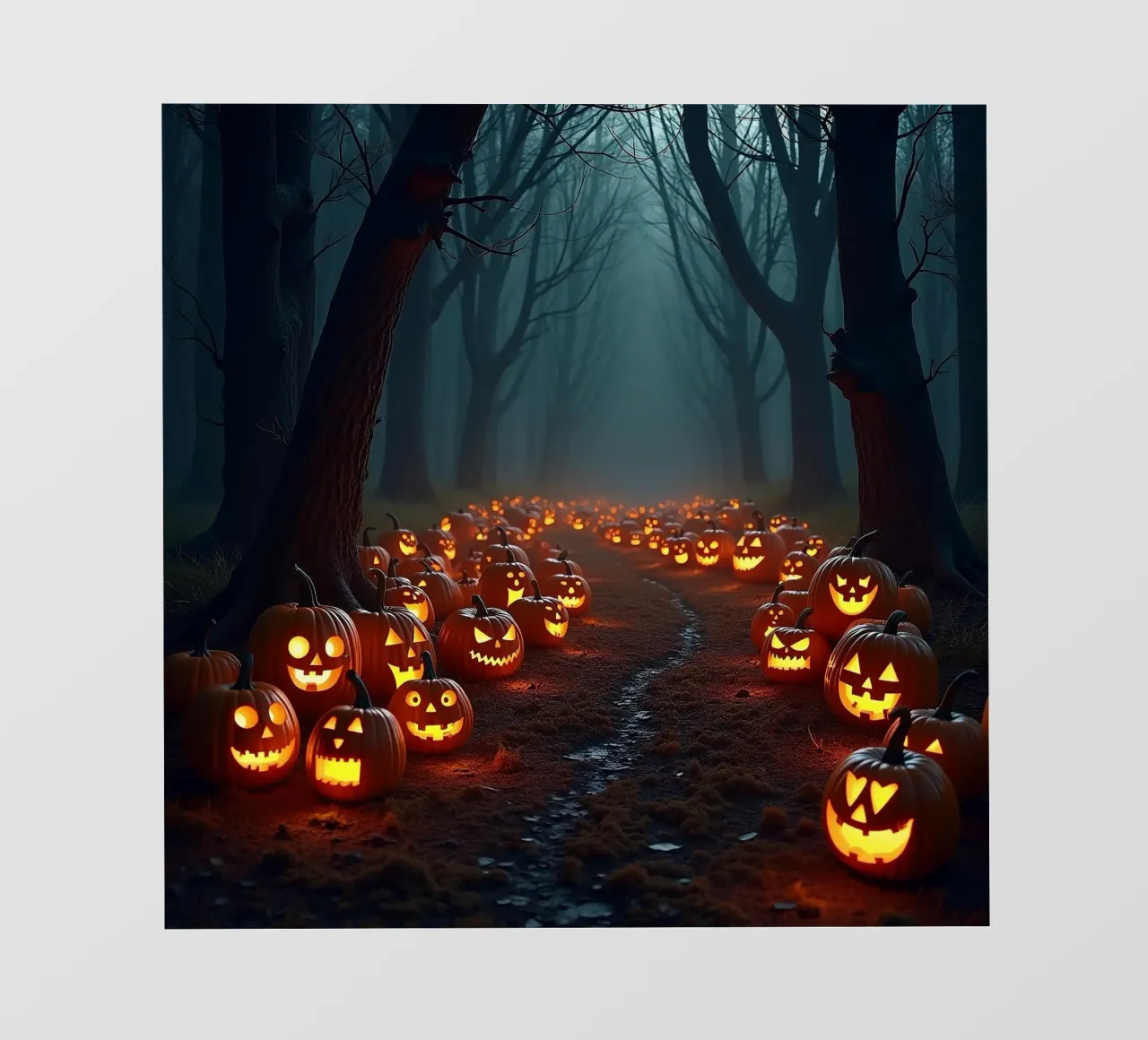 Halloween_calabazas en el bosque_1 lámina retroiluminada de Fantasie & Mystikwelten by LK