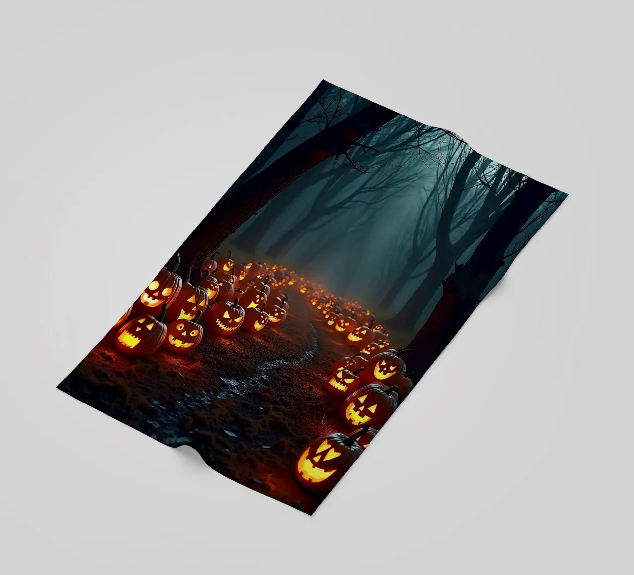 Halloween_zucche nel bosco_1 telo mare da Fantasie & Mystikwelten by LK