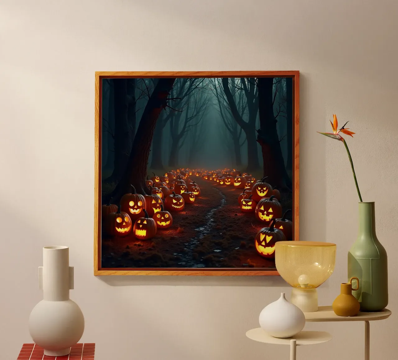 Halloween_calabazas en el bosque_1 metacrilato de Fantasie & Mystikwelten by LK