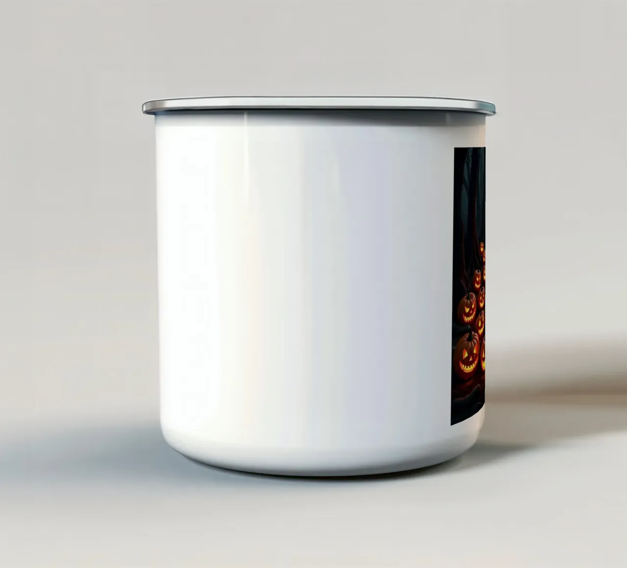Halloween_zucche nel bosco_2 tazza in smalto da Fantasie & Mystikwelten by LK