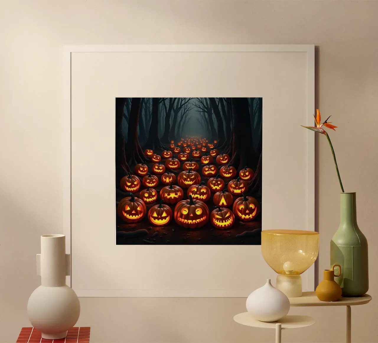 Halloween_zucche nel bosco_2 poster da Fantasie & Mystikwelten by LK
