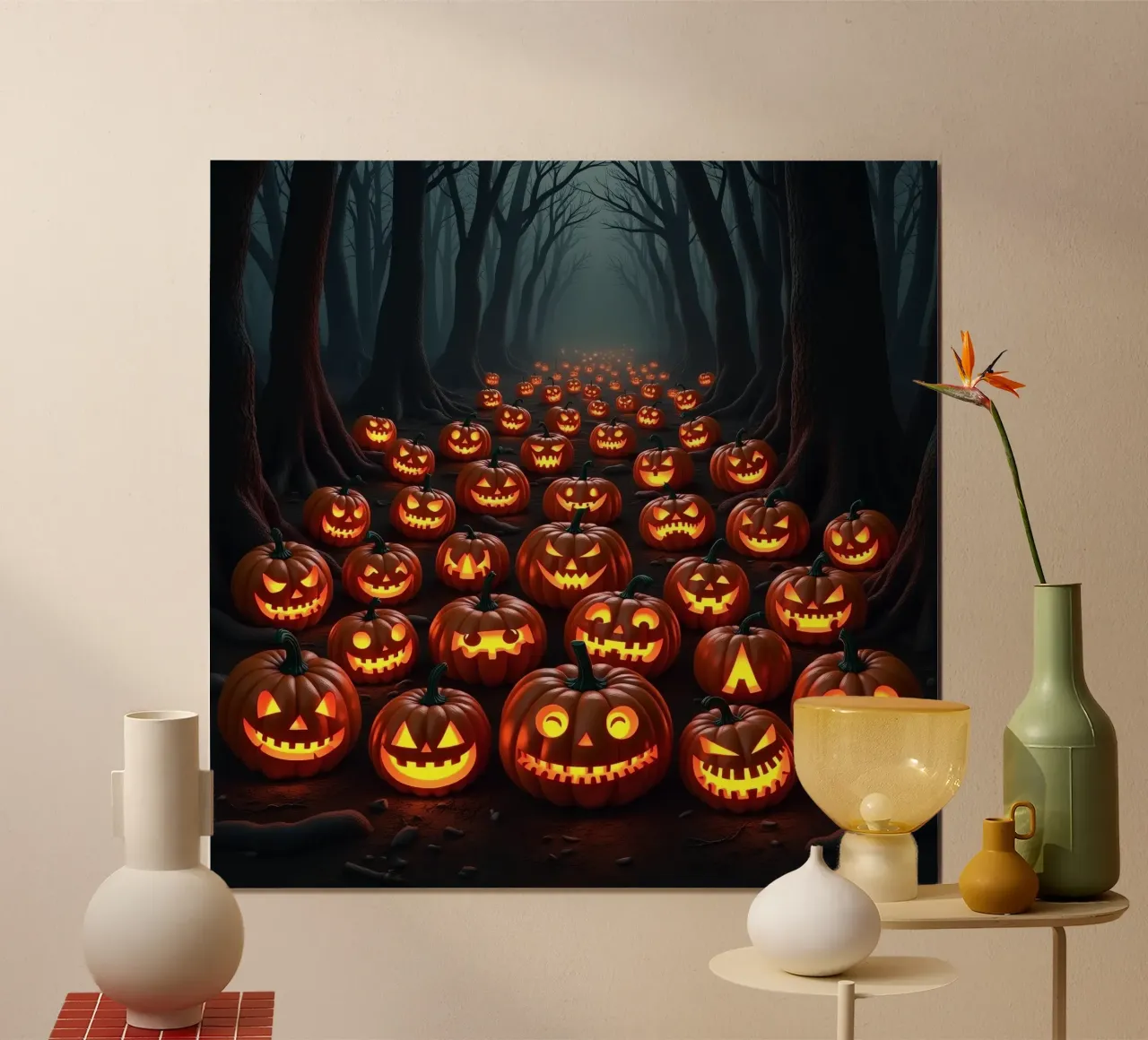 Halloween_zucche nel bosco_2 poster da Fantasie & Mystikwelten by LK