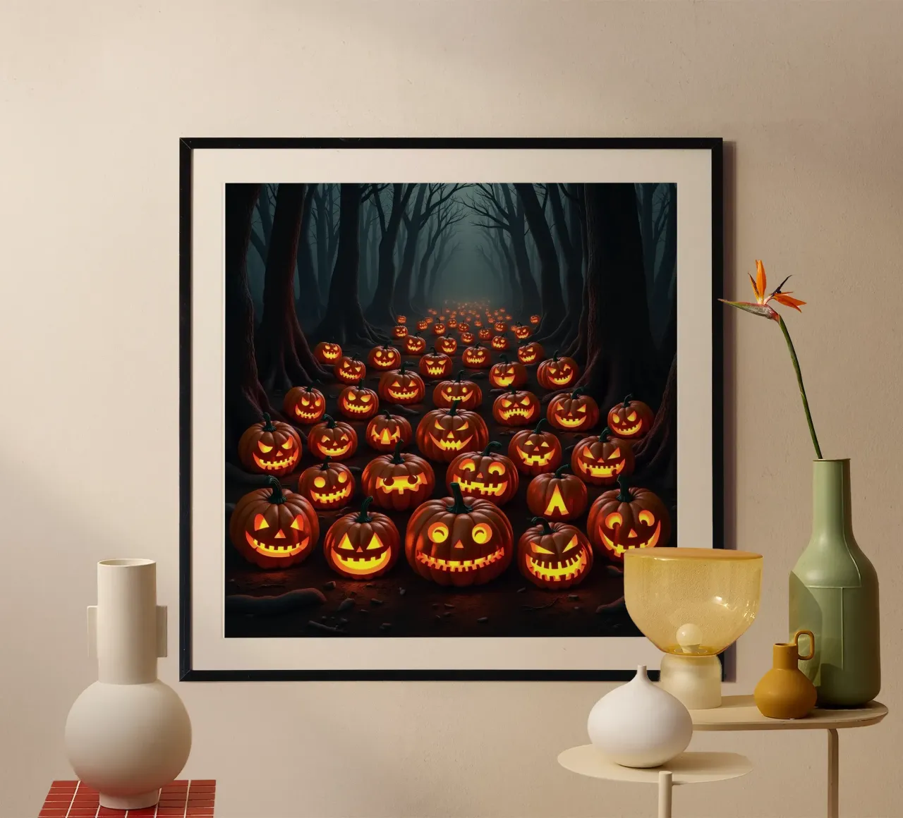 Halloween_zucche nel bosco_2 poster da Fantasie & Mystikwelten by LK