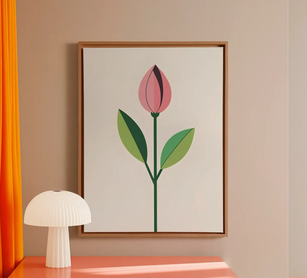 Lenteknop canvas met Baklijst van The Green Room
