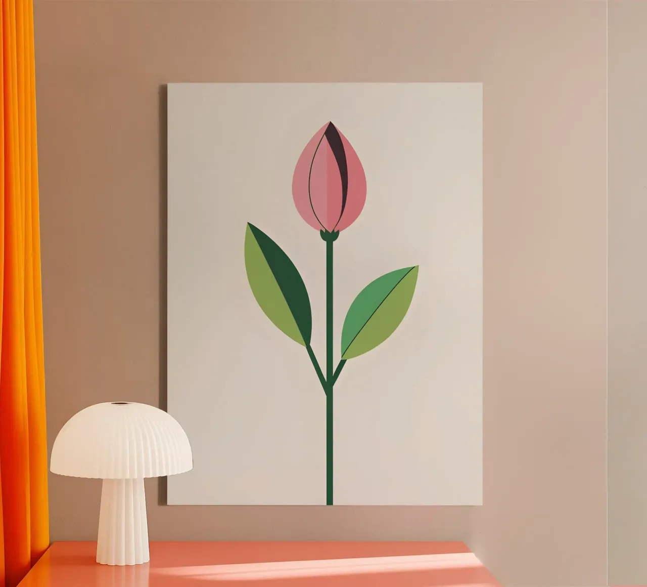Lenteknop canvas met Baklijst van The Green Room