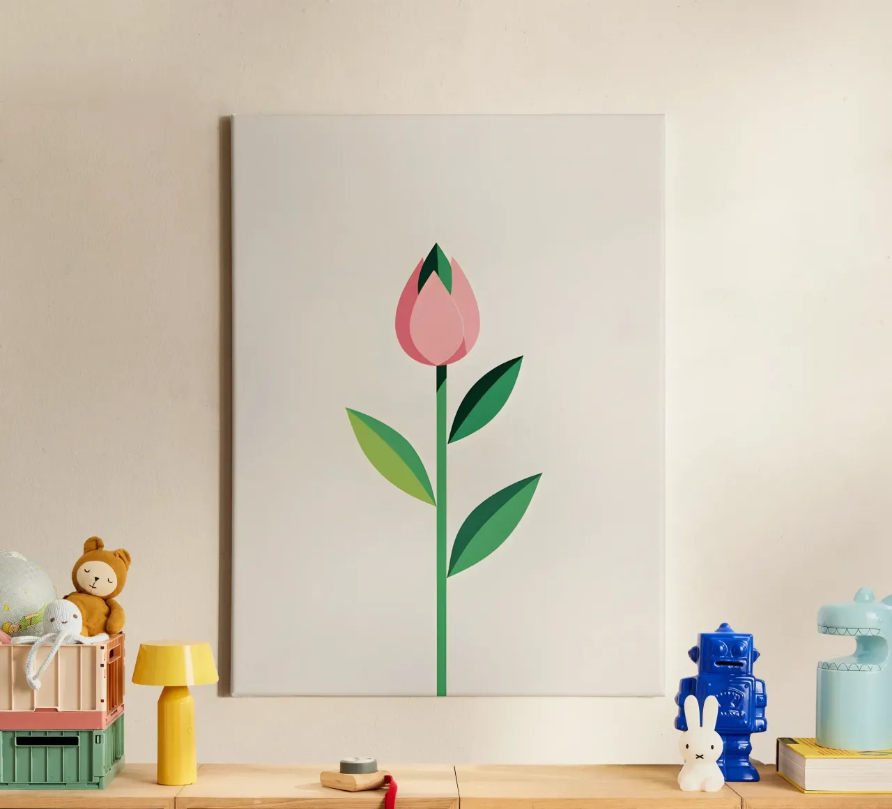 Brote de primavera lienzo con Marco flotante de The Green Room