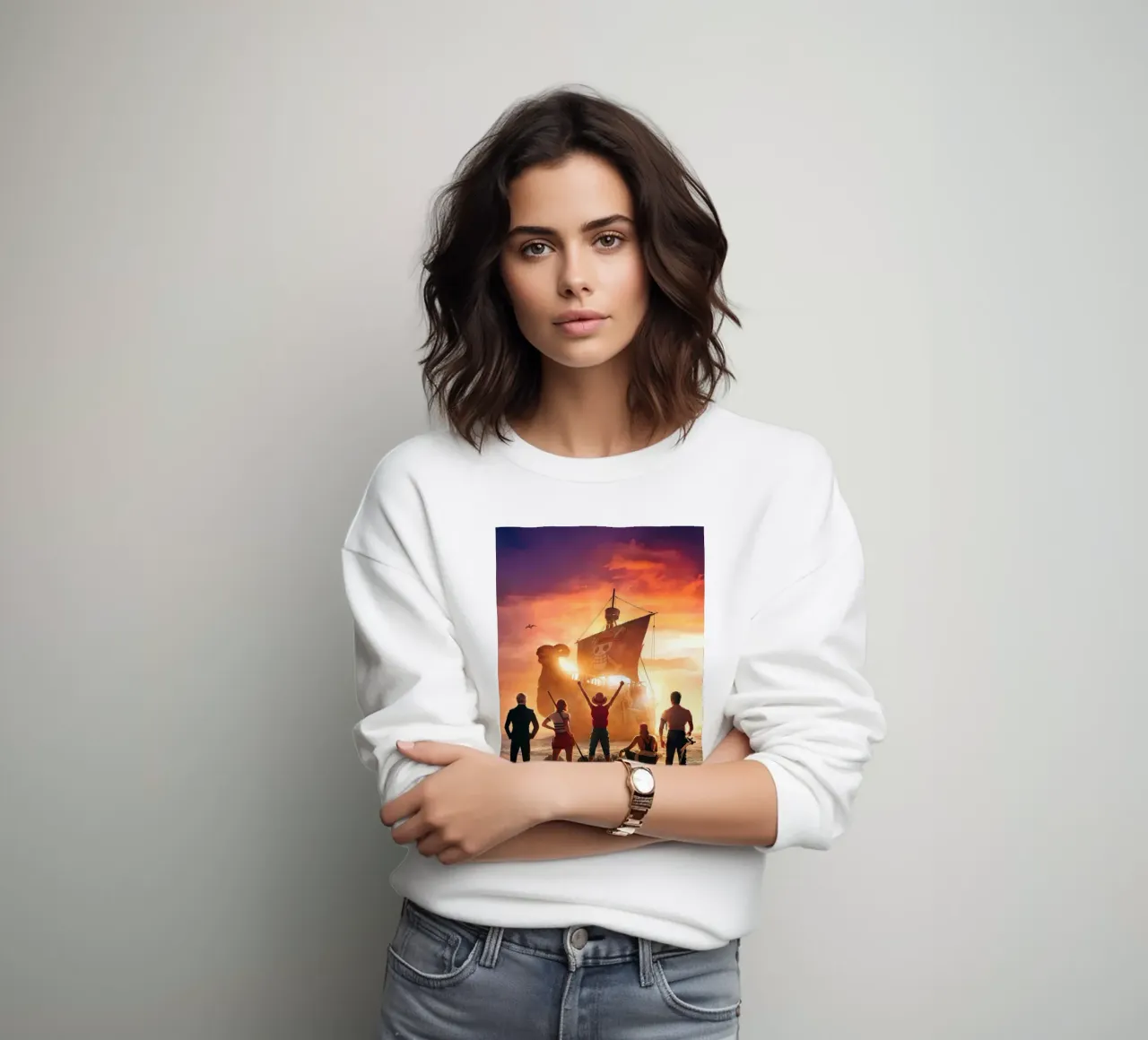 UN PEZZO felpa da posterindo