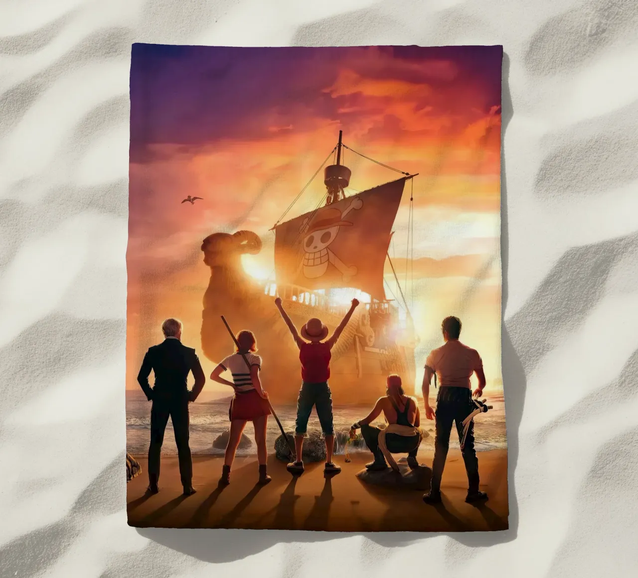 UN PEZZO telo mare da posterindo