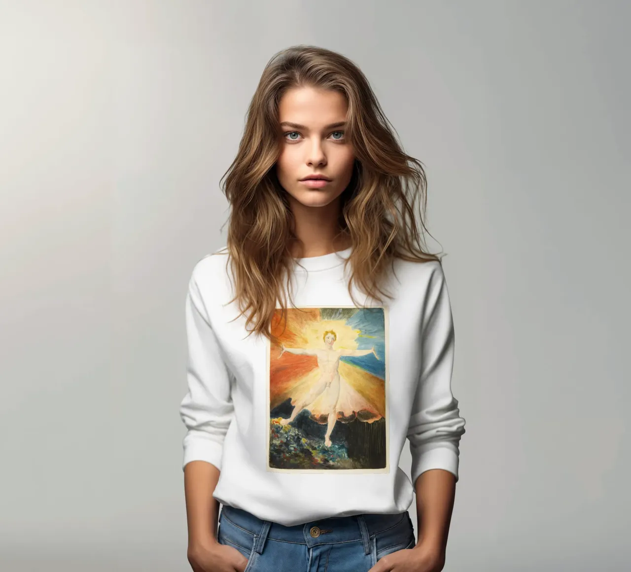 Albion – William Blake sweatshirt by Venus Art