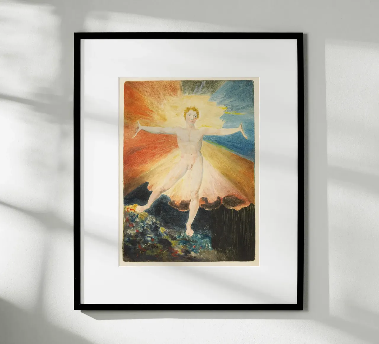 Albione - William Blake poster con telaio in alluminio da Venus Art