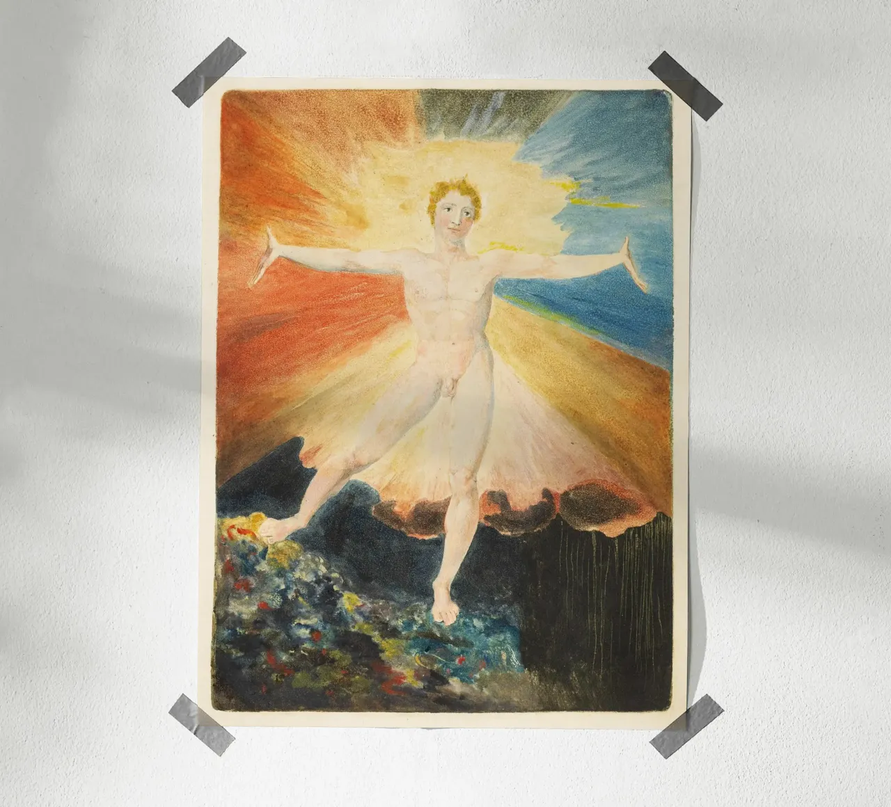 Albione - William Blake poster con telaio in alluminio da Venus Art