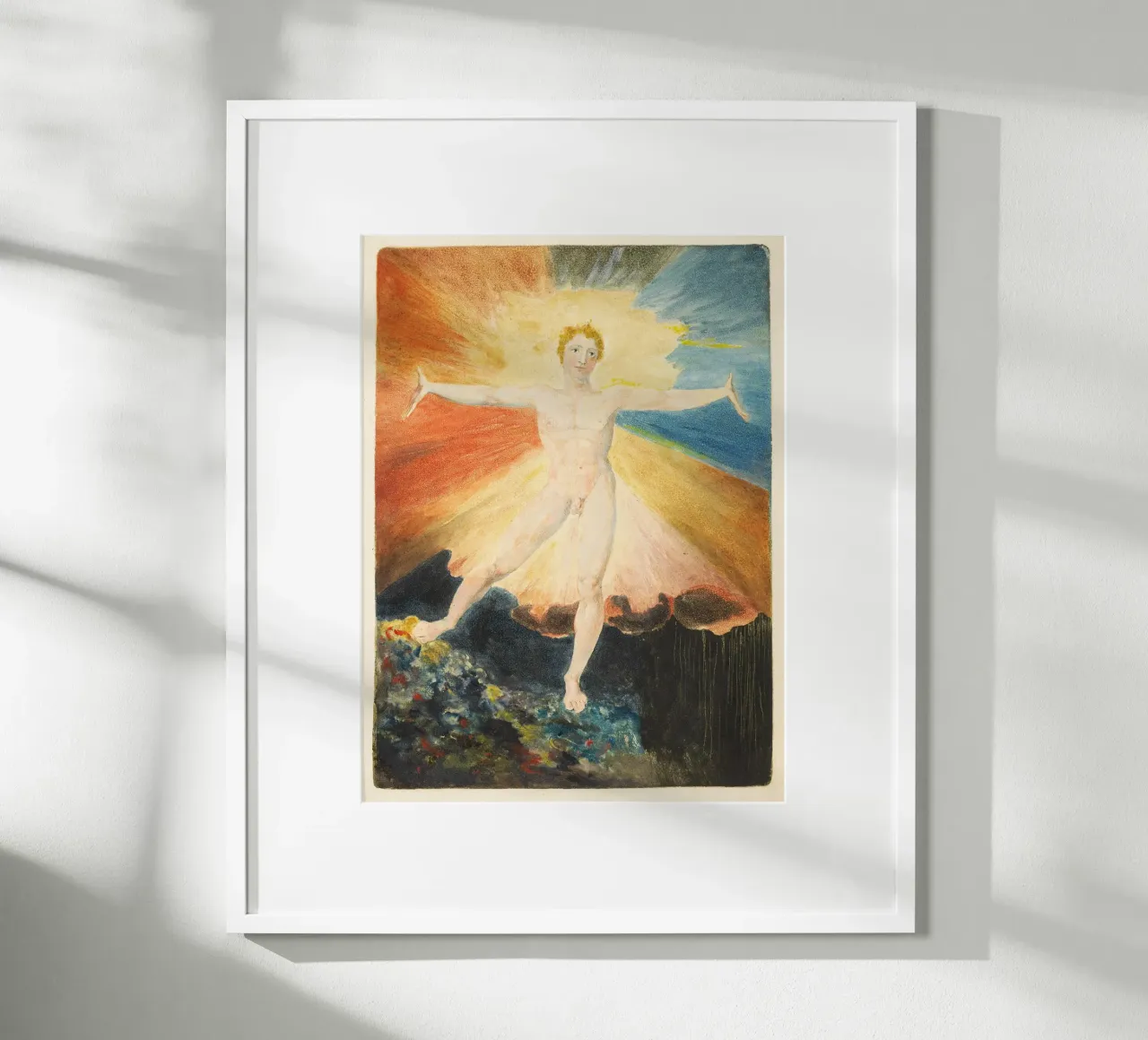 Albione - William Blake poster con telaio in alluminio da Venus Art
