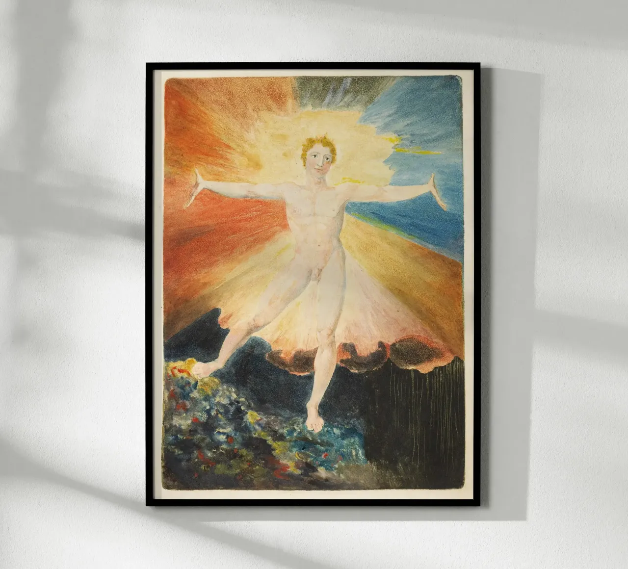 Albione - William Blake poster con telaio in alluminio da Venus Art