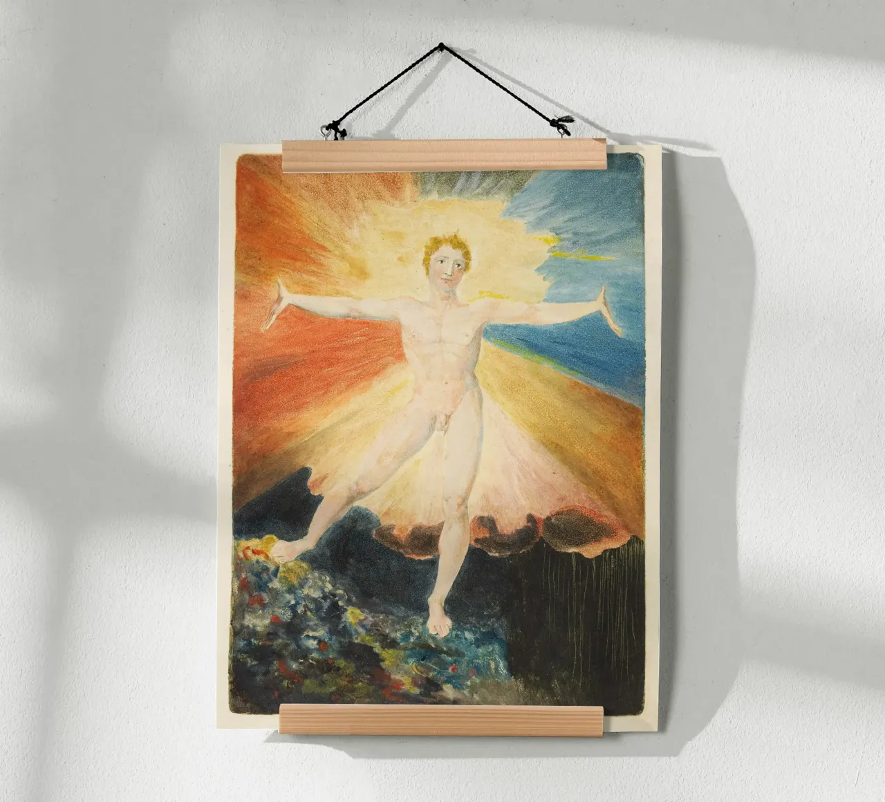 Albione - William Blake poster con telaio in alluminio da Venus Art