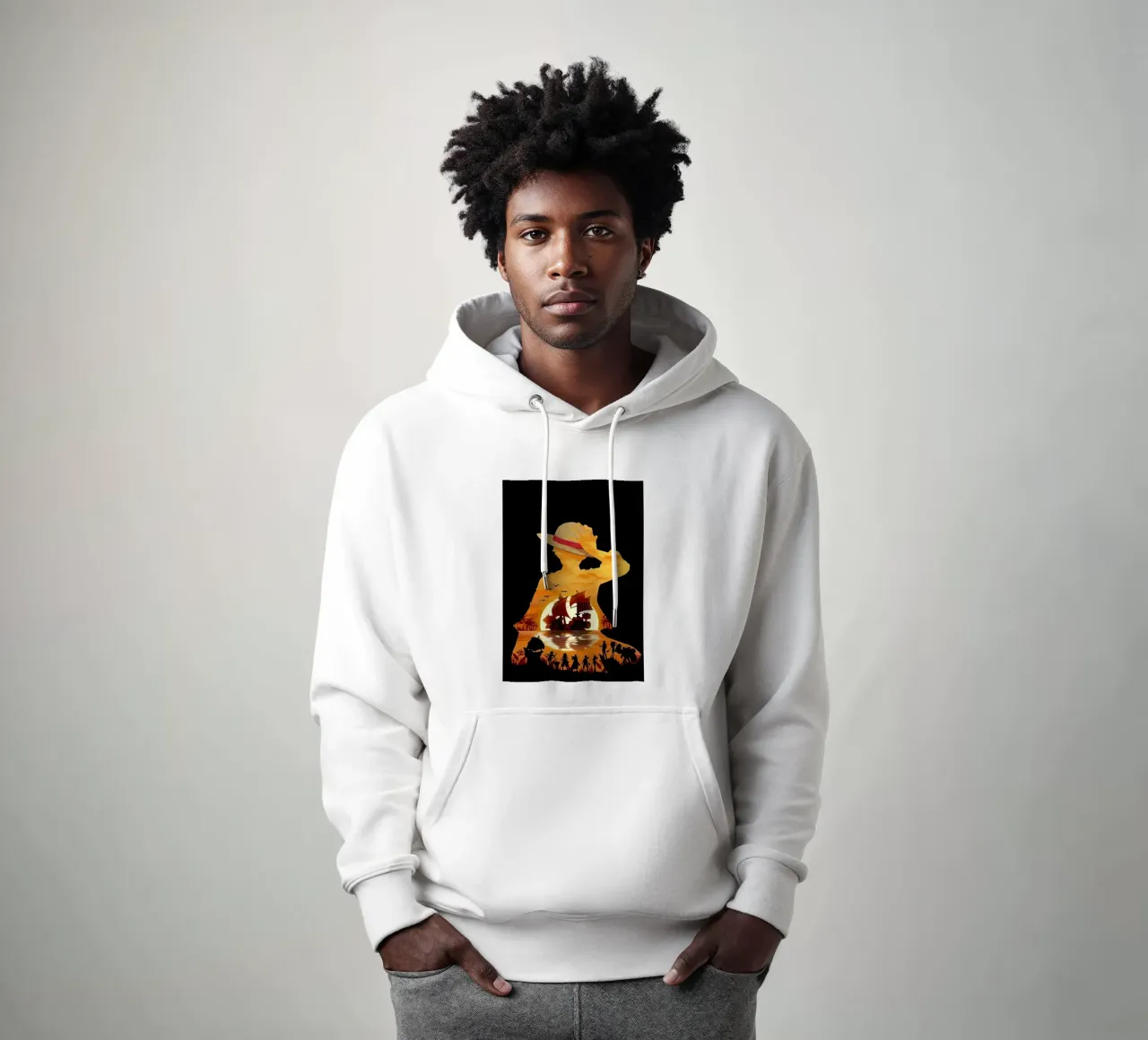 UN PEZZO felpa con cappuccio da posterindo