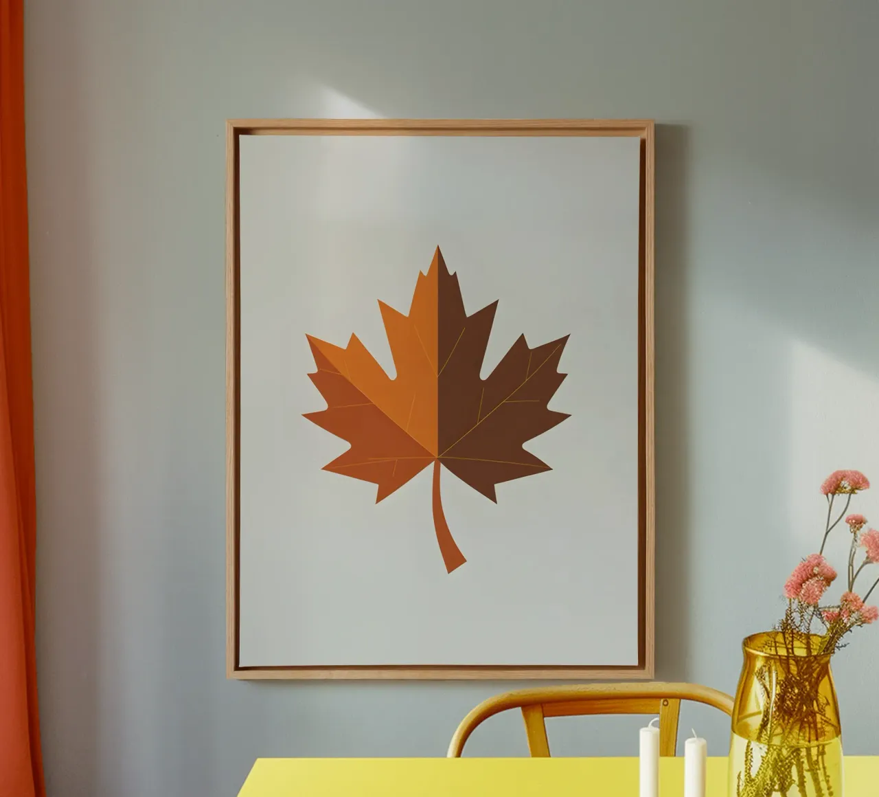 Feuille d'érable d'automne toile avec Caisse américaine de The Green Room