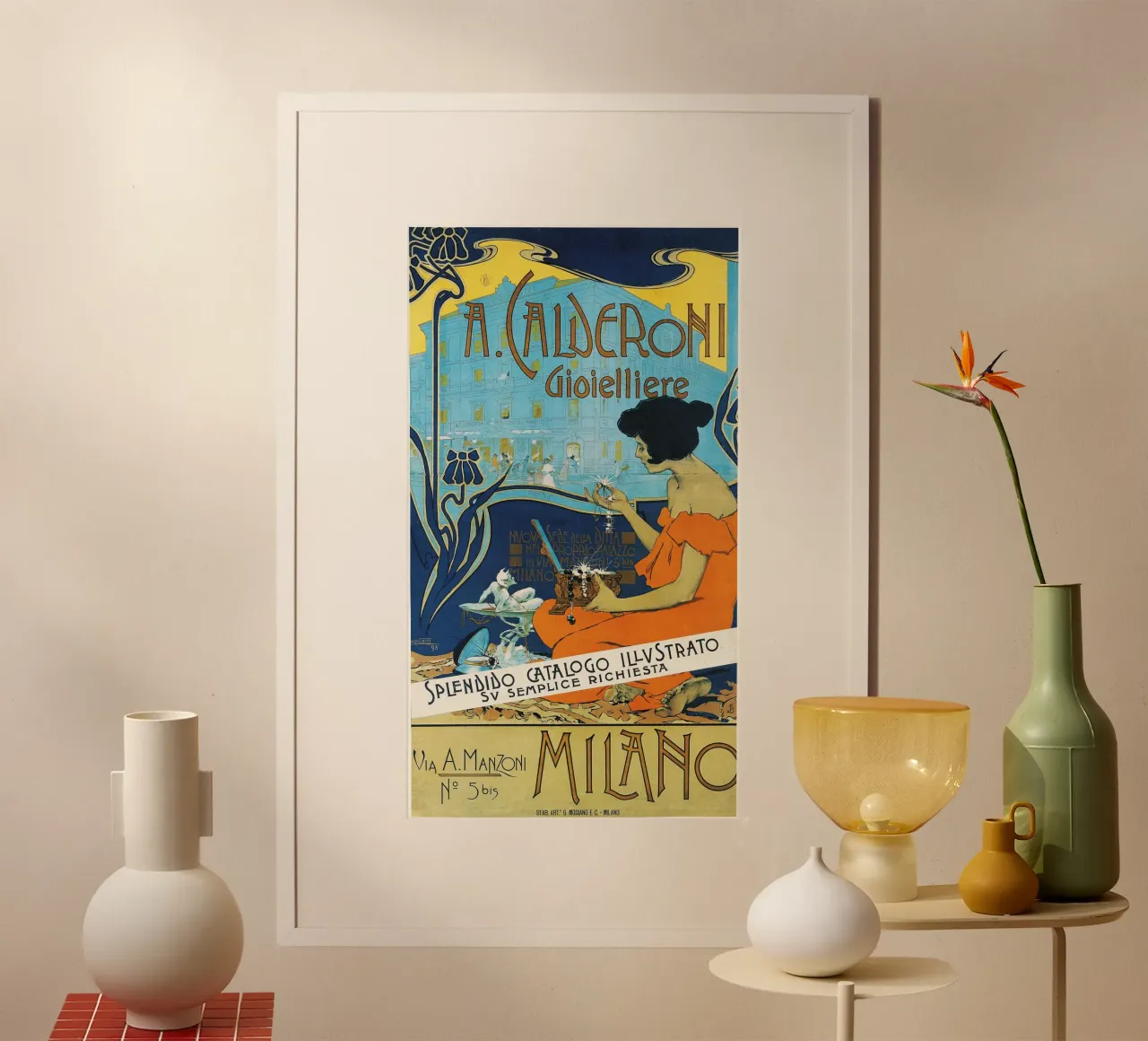 A. Calderoni Gioielliere – Adolf Hohenstein poster da Venus Art