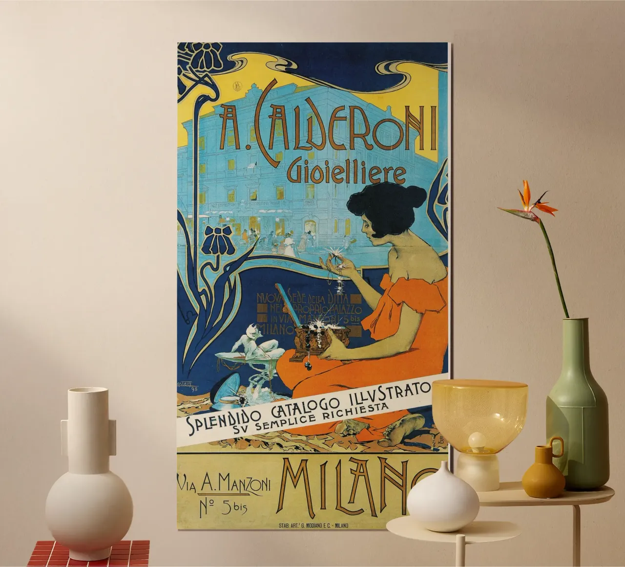 A. Calderoni Gioielliere – Adolf Hohenstein poster da Venus Art