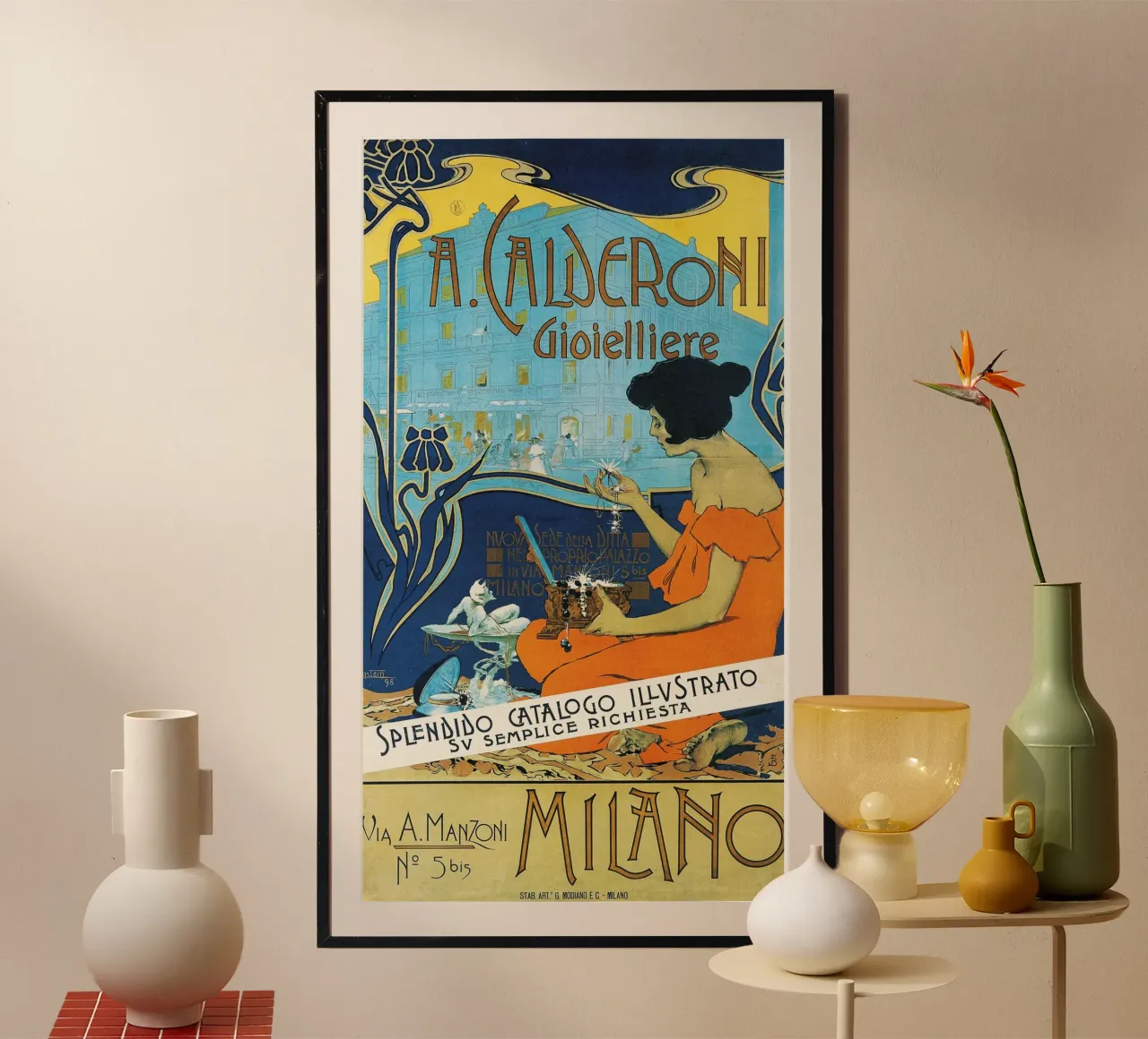 A. Calderoni Gioielliere – Adolf Hohenstein poster da Venus Art