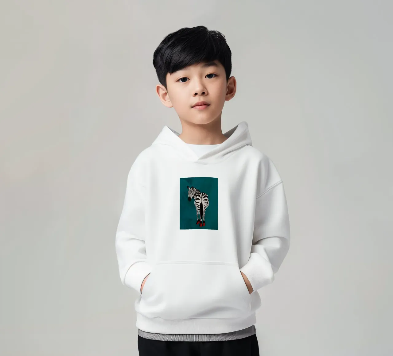 Zebra louboutin turquiose sweat à capuche enfant de SarahManovski