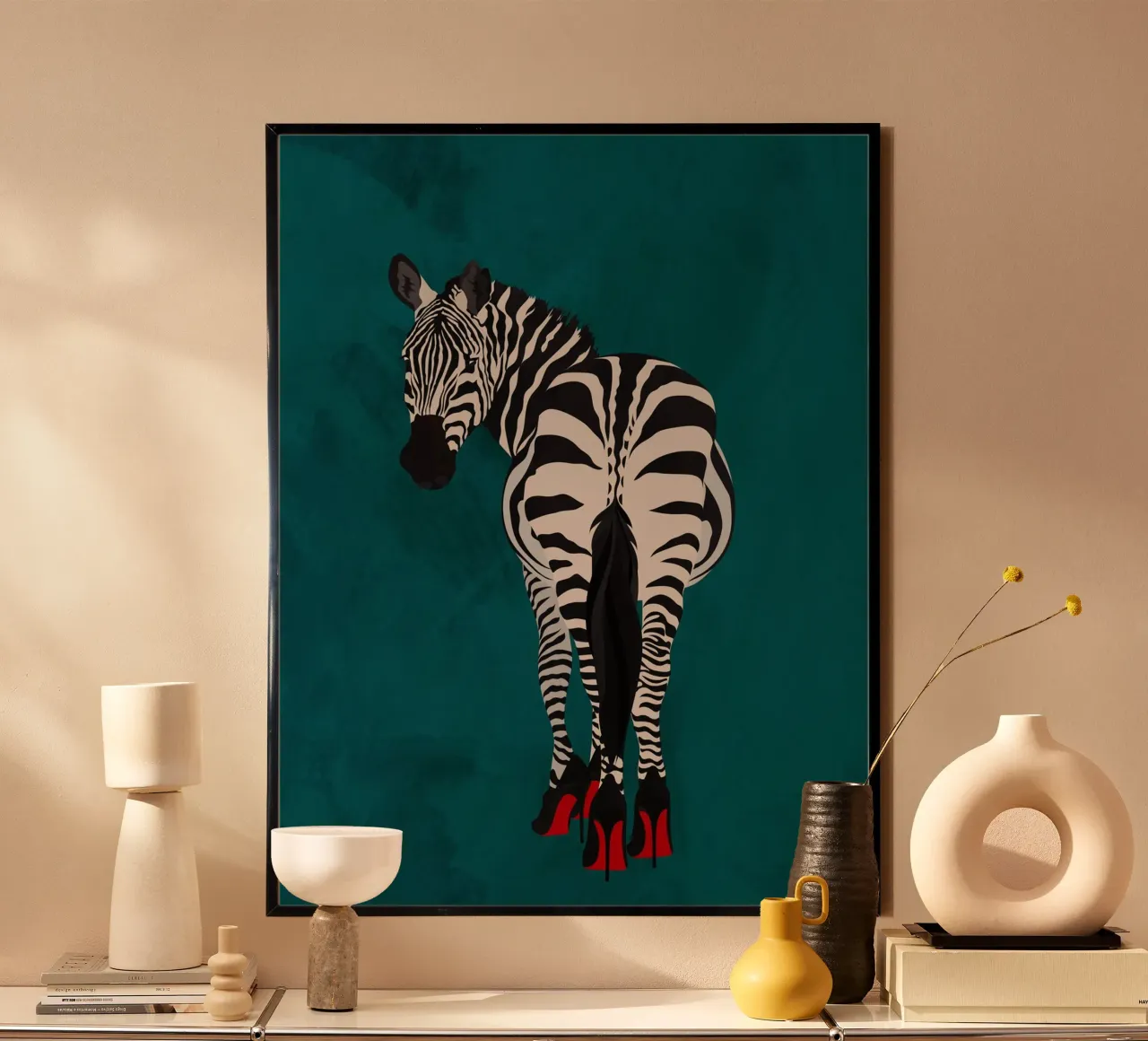 Zebra louboutin turquiose poster da SarahManovski