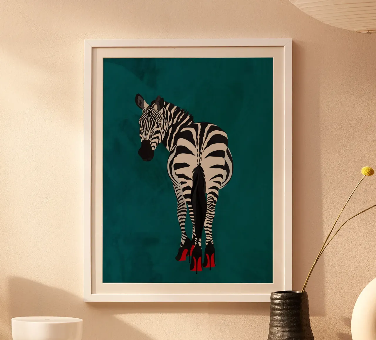 Zebra louboutin turquiose poster da SarahManovski