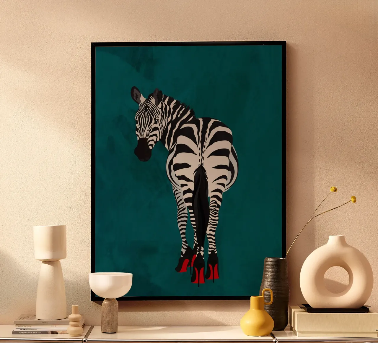 Zebra louboutin turquiose poster da SarahManovski