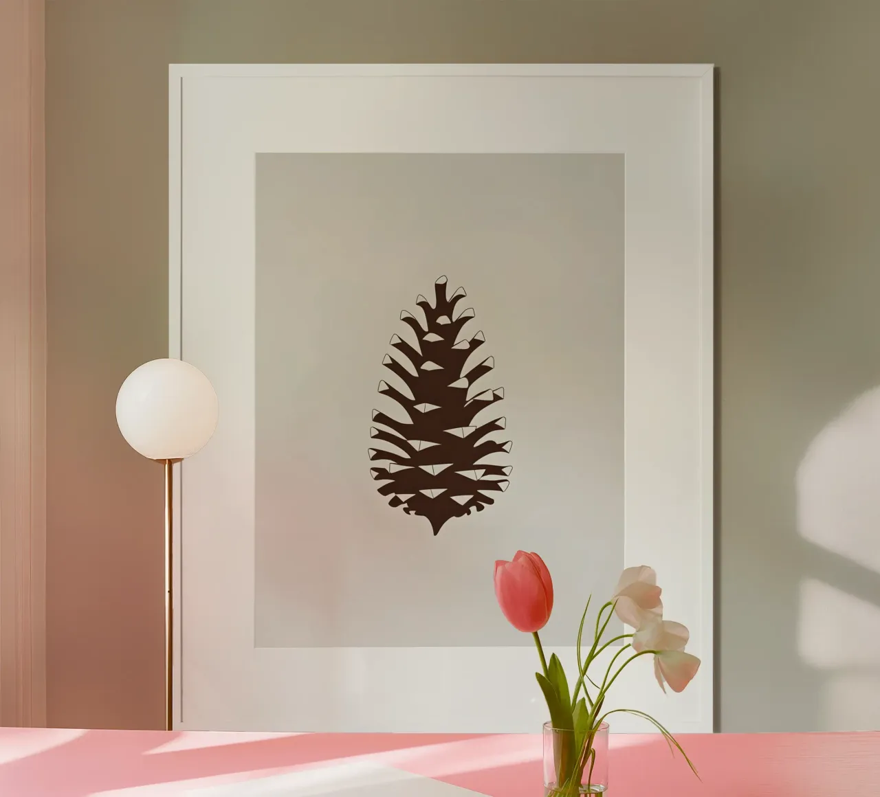 Pigna invernale poster con telaio in plastica da The Green Room