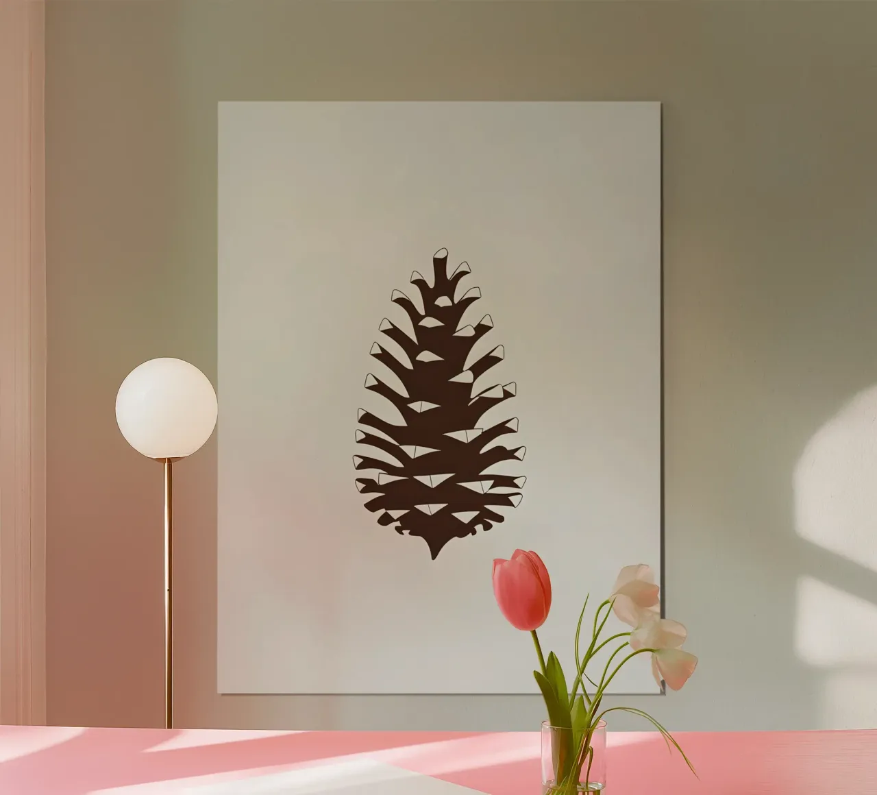 Pigna invernale poster con telaio in plastica da The Green Room