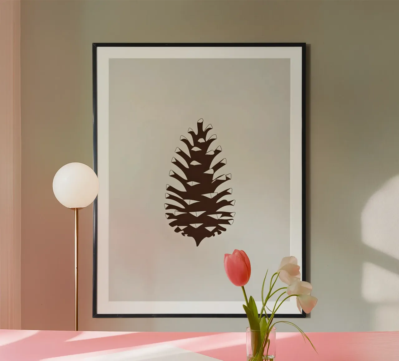 Pigna invernale poster con telaio in plastica da The Green Room
