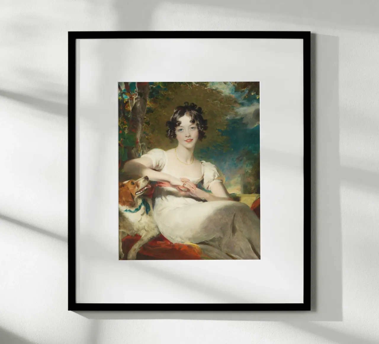 Lady Maria Conyngham - Sir Thomas Lawrence poster con telaio in legno da Venus Art