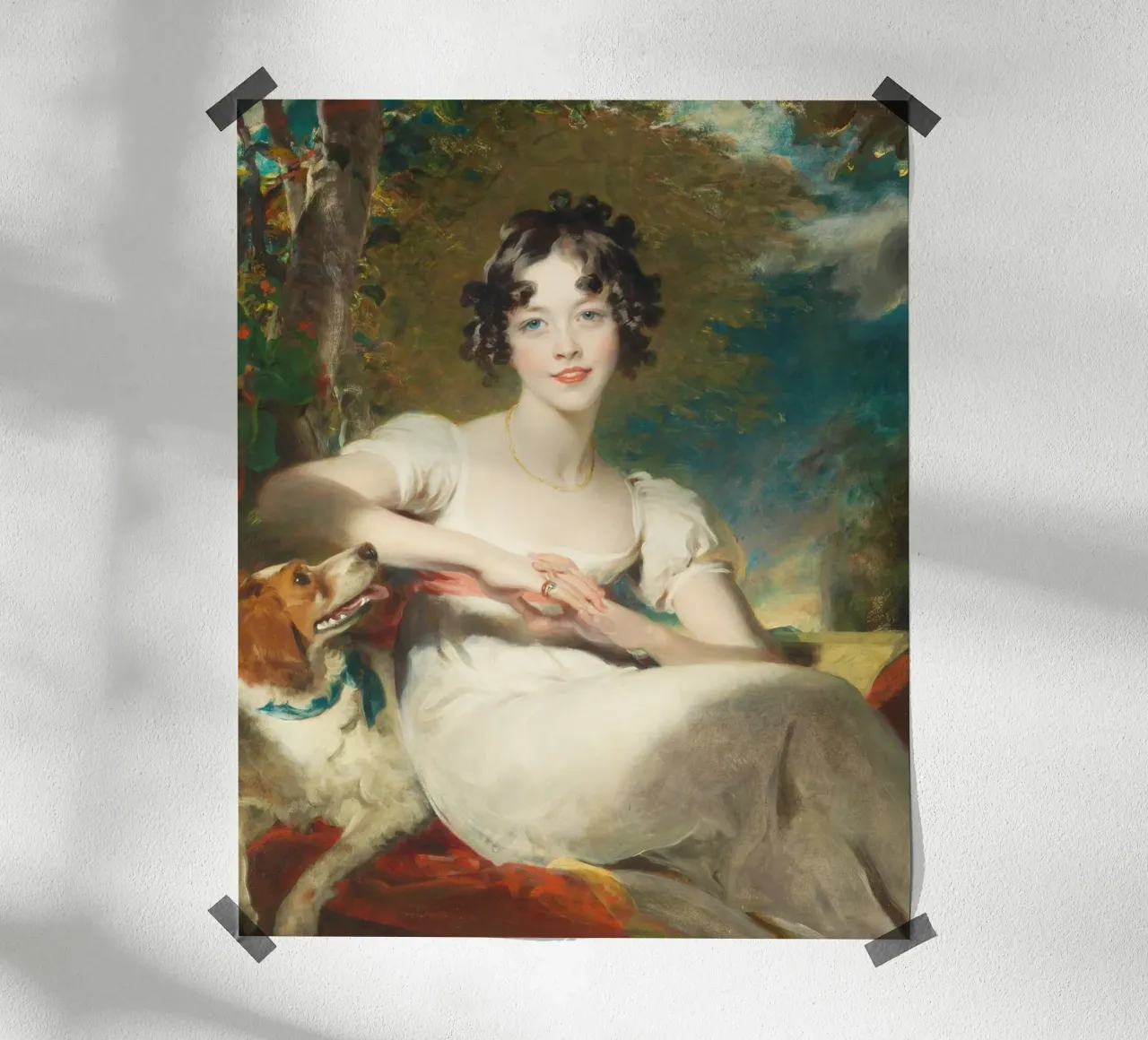 Lady Maria Conyngham - Sir Thomas Lawrence poster con telaio in legno da Venus Art