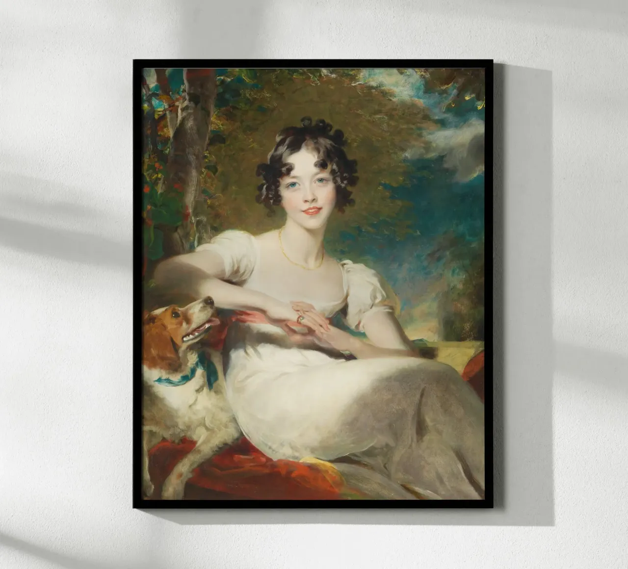 Lady Maria Conyngham - Sir Thomas Lawrence poster con telaio in legno da Venus Art