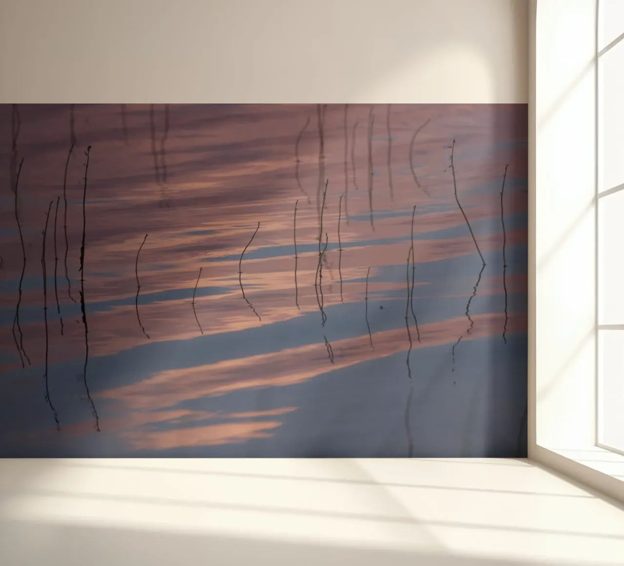 Clouds reflections fotobehang van Carol Maia