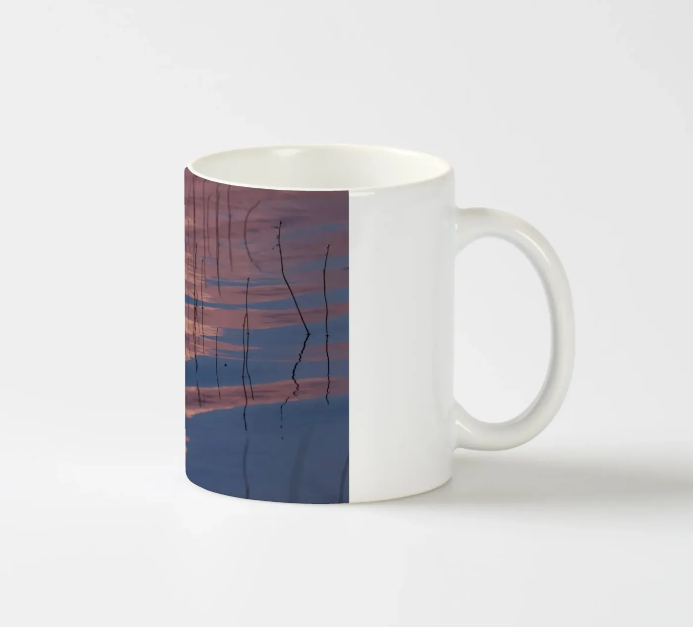 Clouds reflections ceramic mug by Carol Maia