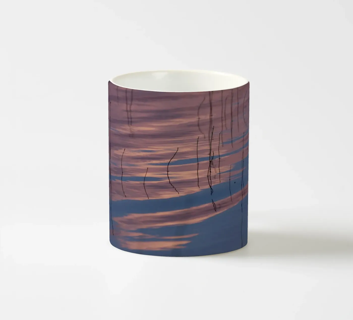 Clouds reflections ceramic mug by Carol Maia
