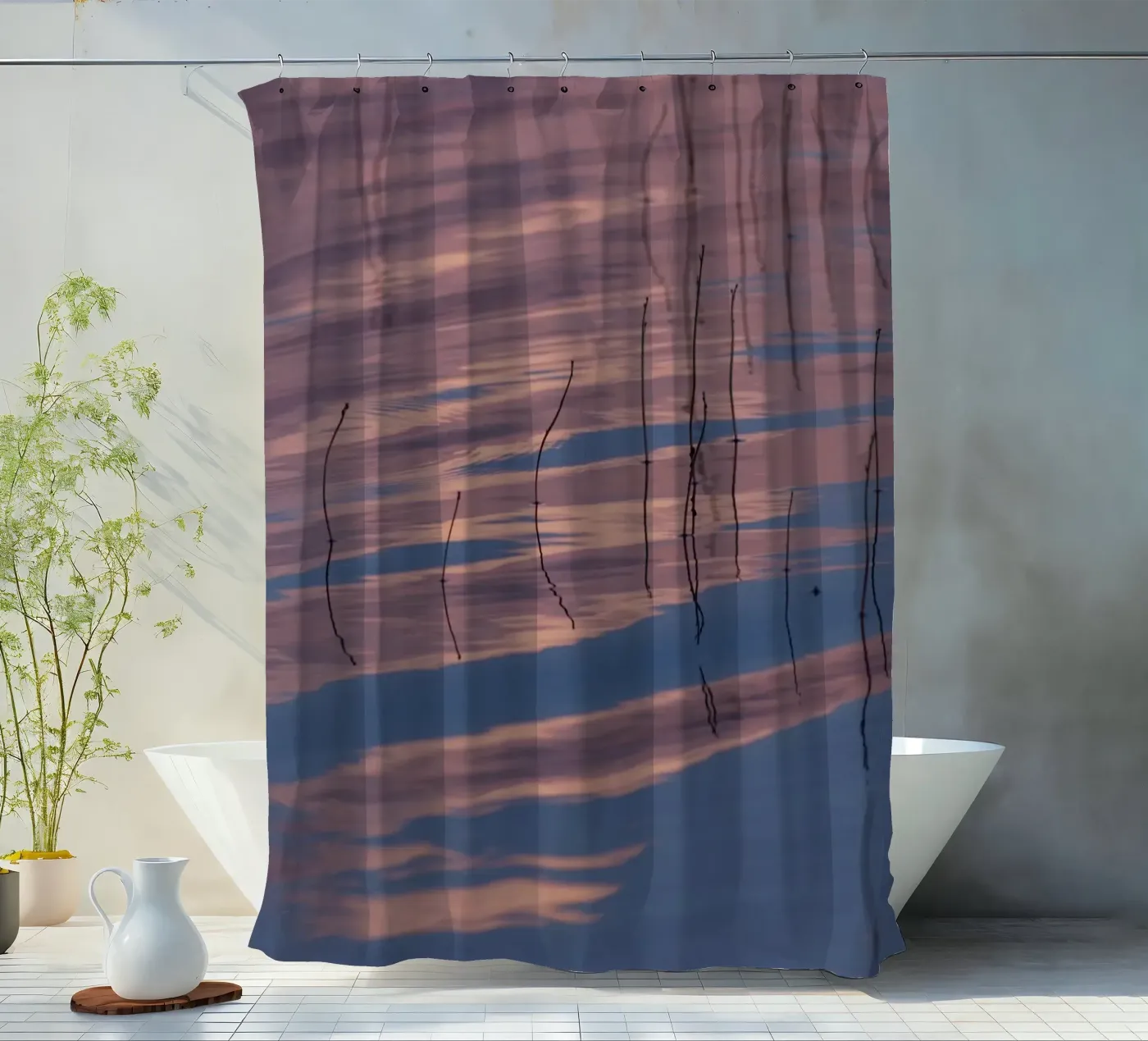 Clouds reflections Duschvorhang von Carol Maia