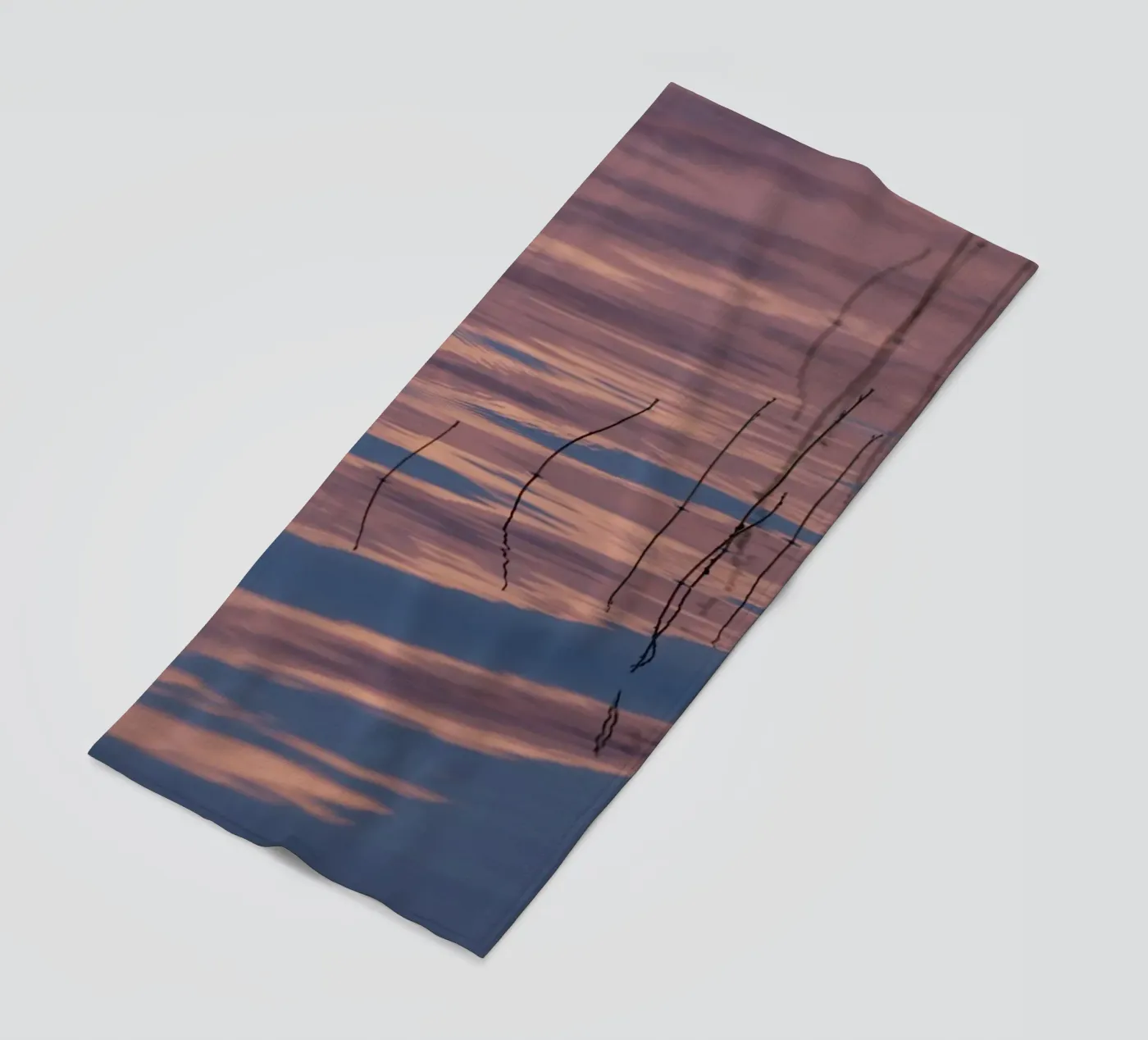 Clouds reflections beach towel by Carol Maia