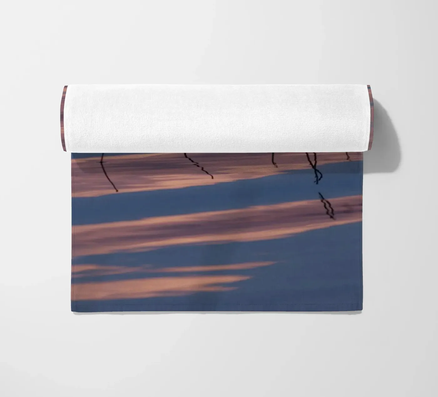 Clouds reflections beach towel by Carol Maia