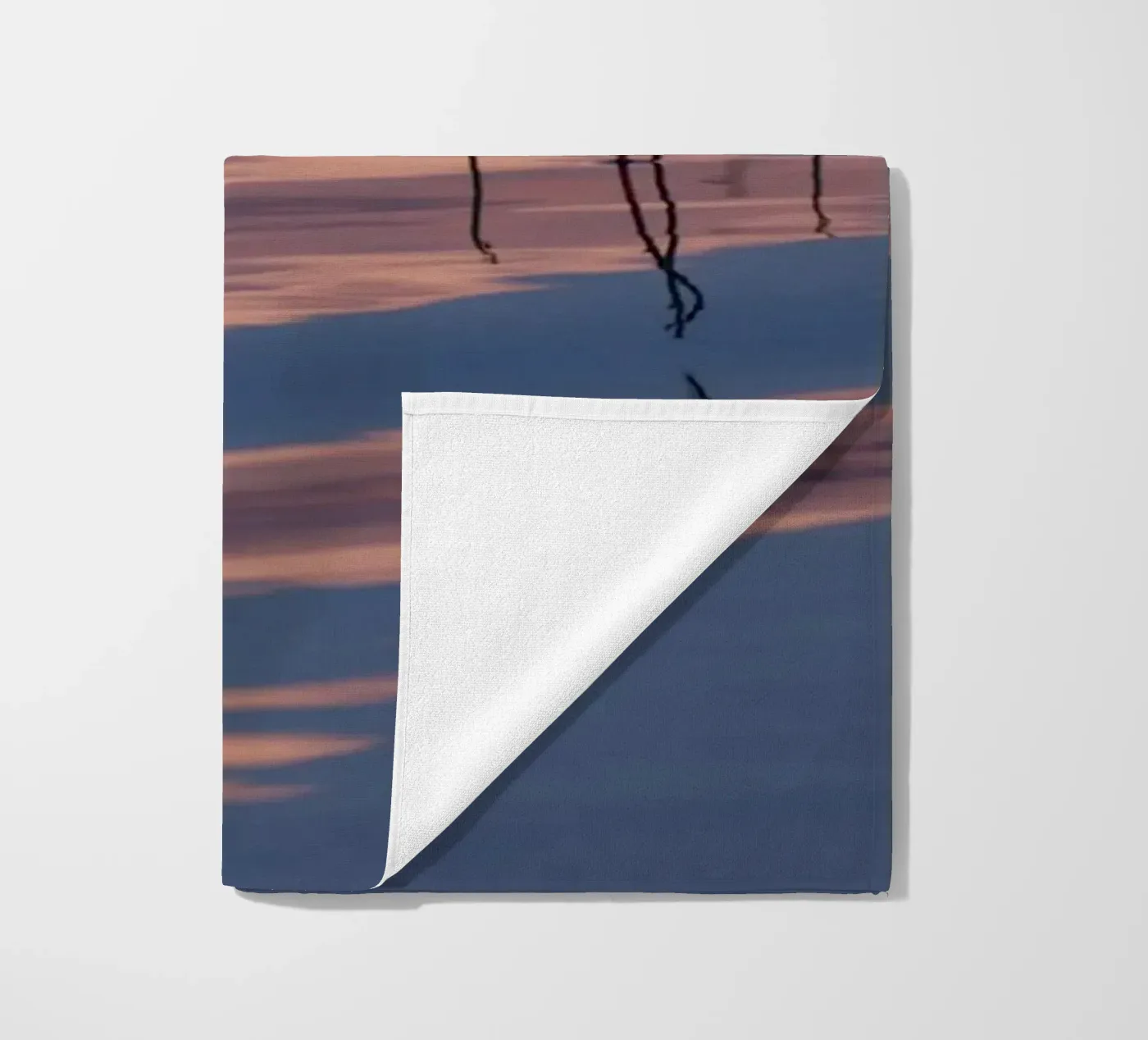 Clouds reflections beach towel by Carol Maia