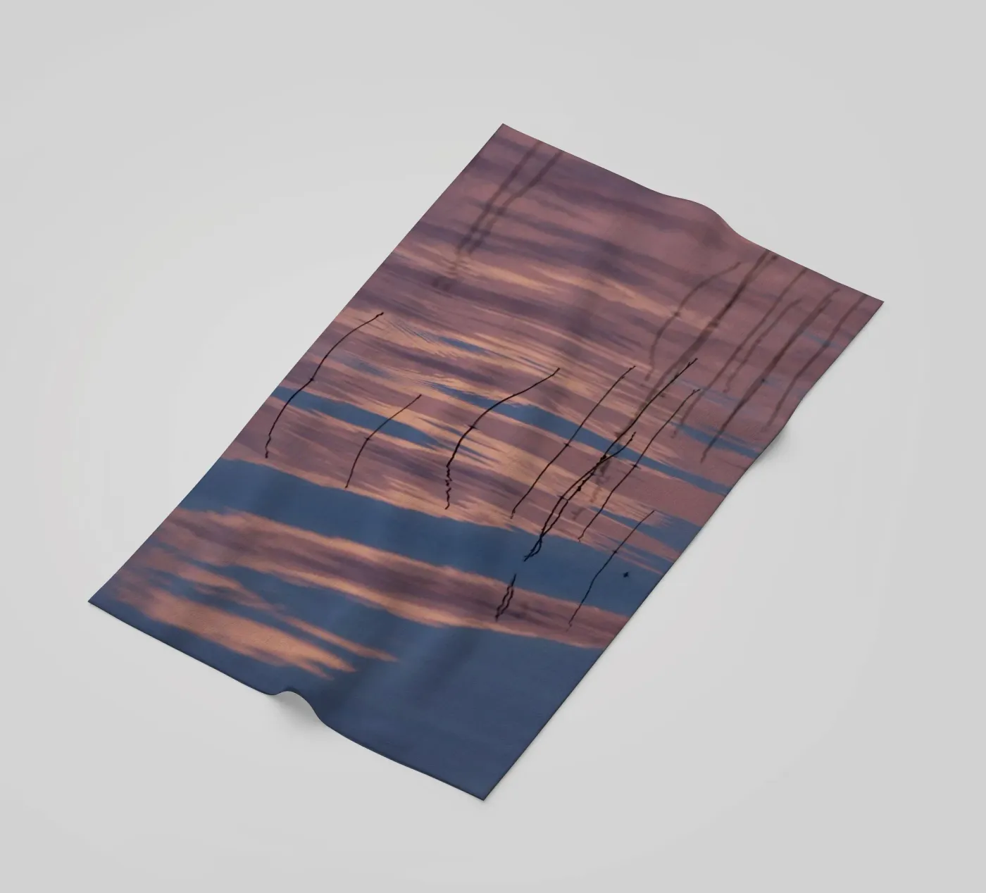 Clouds reflections beach towel by Carol Maia