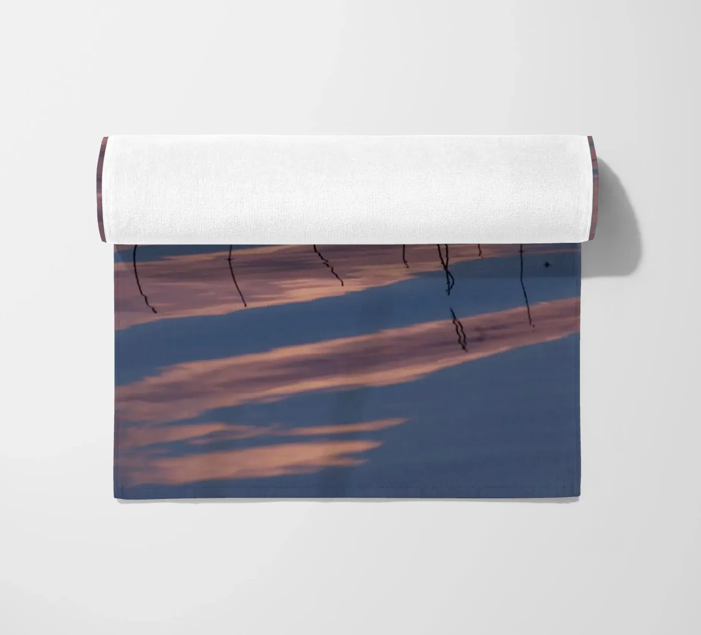 Clouds reflections beach towel by Carol Maia